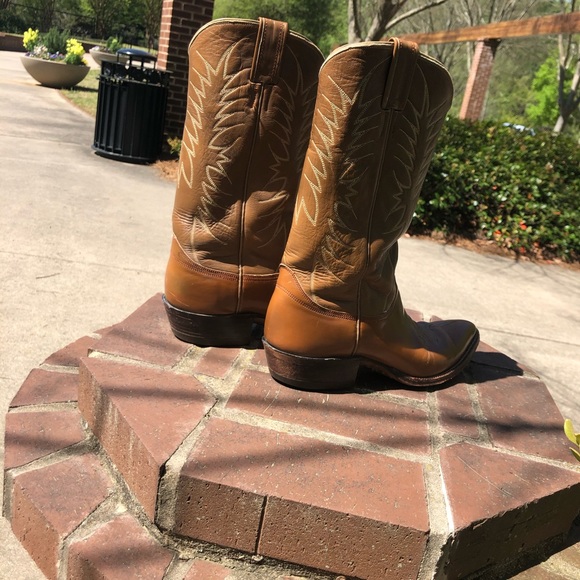 Nocona Cowboy Boots Brown 10B - Picture 12 of 14